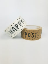 Load image into Gallery viewer, Happy Post paper packaging tape - 50mm white
