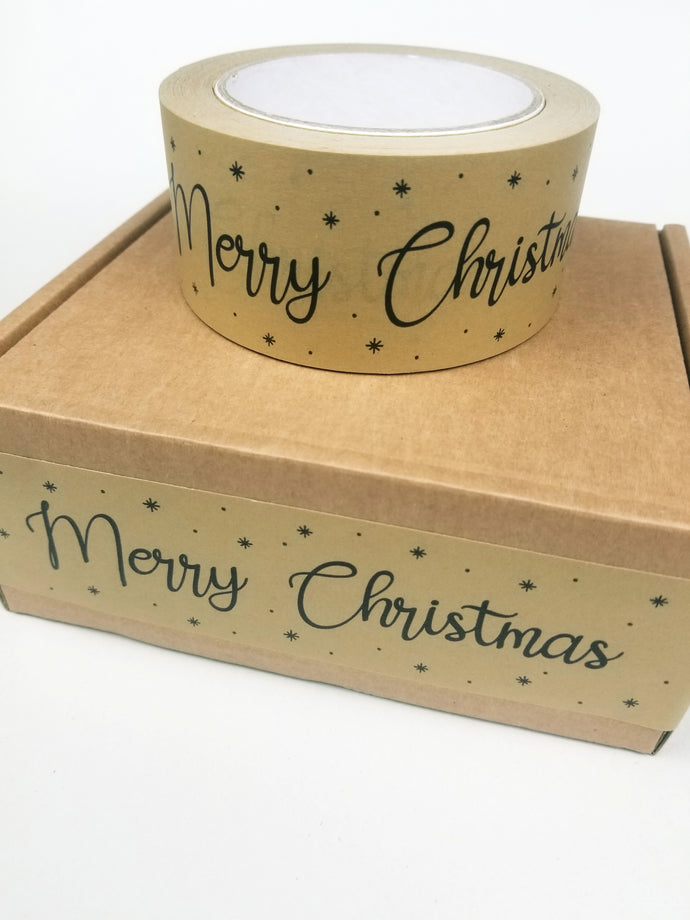Merry Christmas kraft paper packaging tape - 50mm