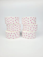 Load image into Gallery viewer, Pink polka dot paper packaging tape - 50mm white
