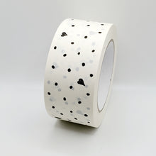 Load image into Gallery viewer, Hearts &amp; spots paper packaging tape - 50mm white
