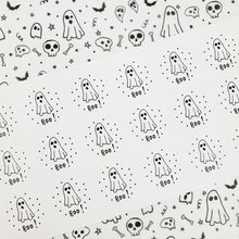 Load image into Gallery viewer, Halloween stickers - ghost design made from 100% recycled paper
