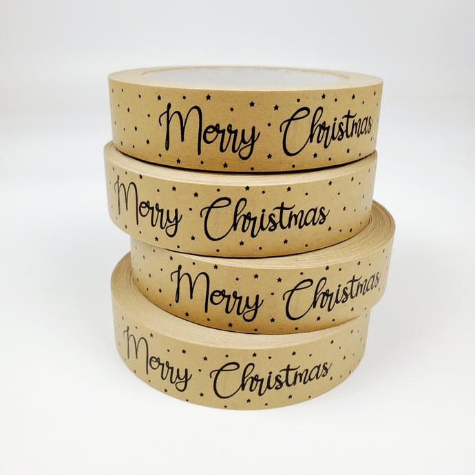 Merry Christmas paper tape - 25mm