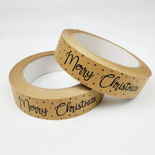 Load image into Gallery viewer, Merry Christmas brown paper tape - 25mm
