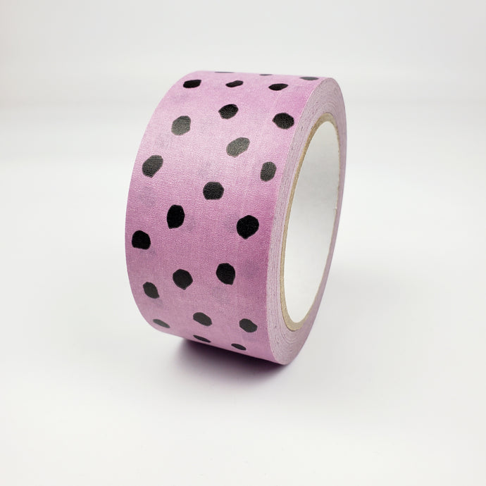 50% OFF - 50mm Purple paper tape with black spots - END OF LINE/SUPER SECONDS